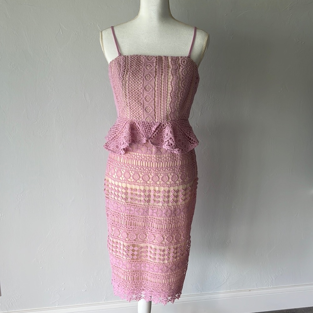 Champagne and strawberry lace corset dress mediumโ new with tags
